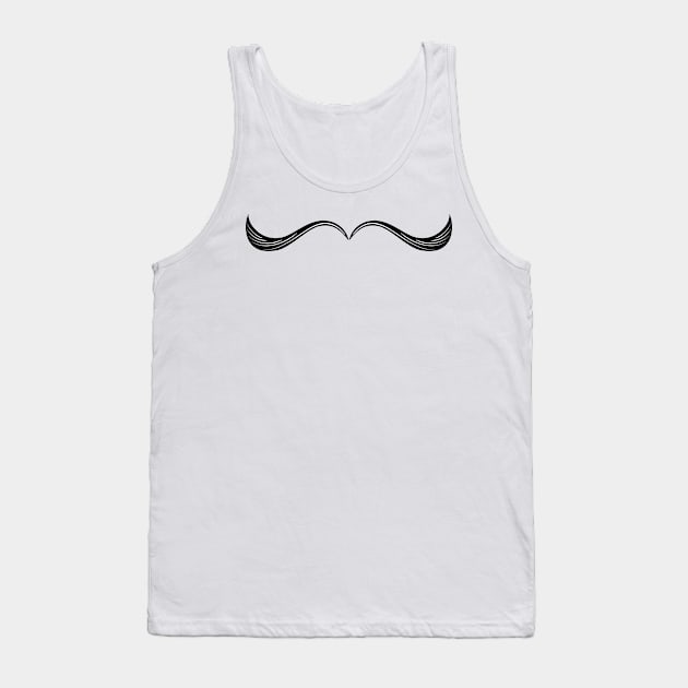 Elegant Moustache Tank Top by SWON Design